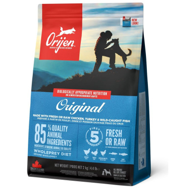 ORIJEN Original Adult Dog – hrană uscată fără cereale pentru câini adulți, 2 kg